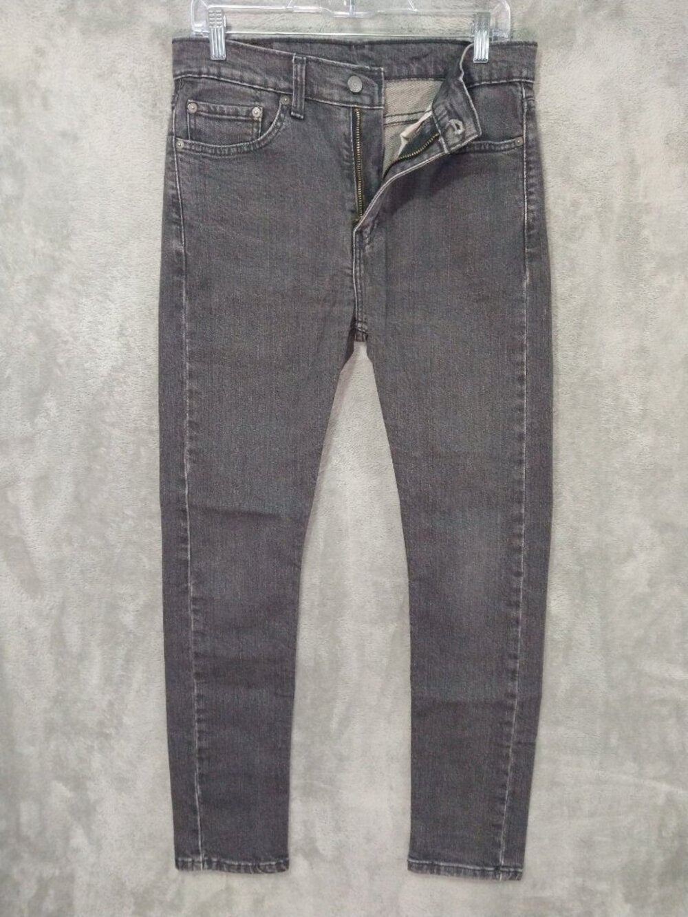 Levis 510 Jeans Mens 31x32 Gray Denim Super Skinny Straight Dark Wash Stretch